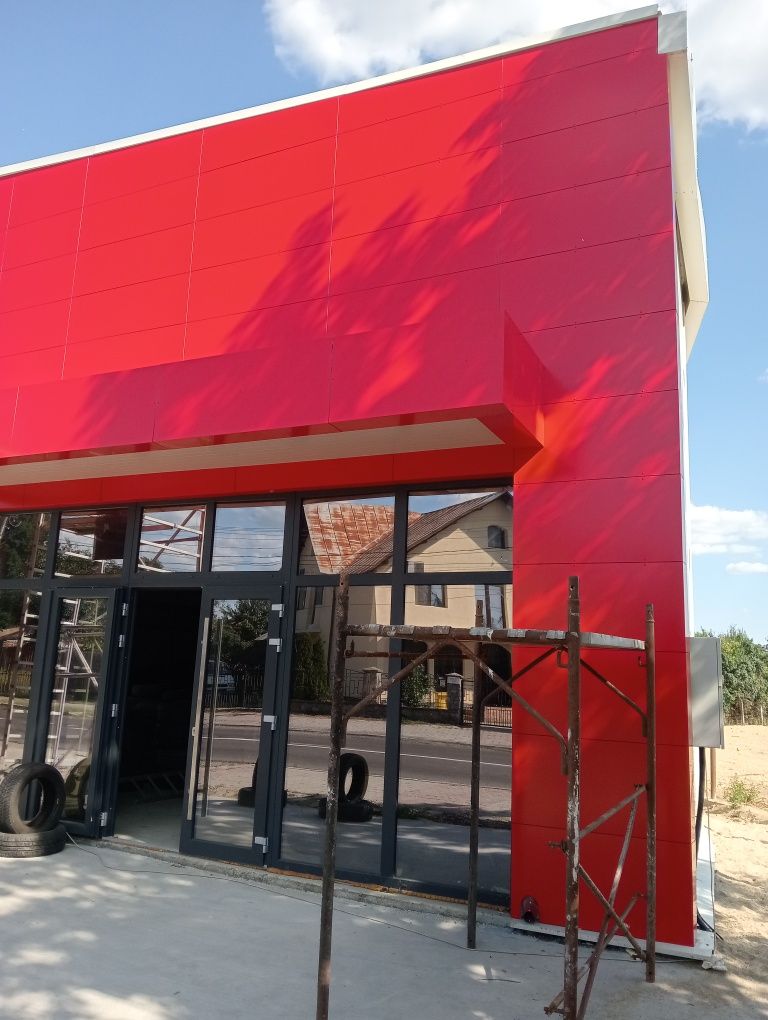 Fațade ventilate placate cu bond , fibrociment , trespa, hpl
