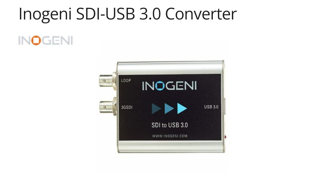 Inogeni SDI- USB3 Converter