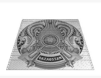 3D модель Герба Казахстана для всех ЧПУ станков, фрезер, лазер, печать
