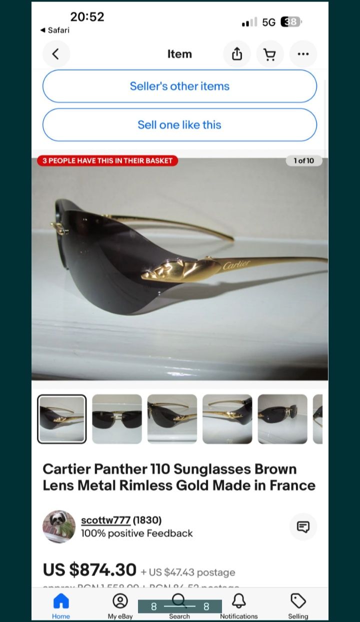Слънчеви очила Cartier Panthere