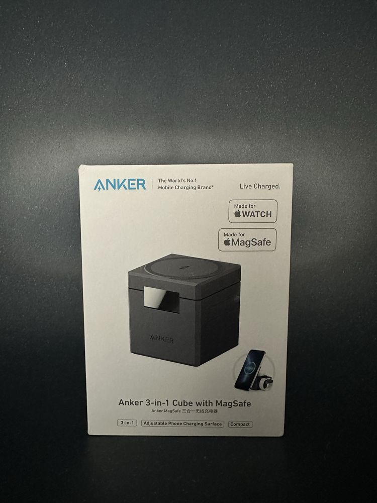 Anker 3-in-1 Cube with MagSafe Зарядно