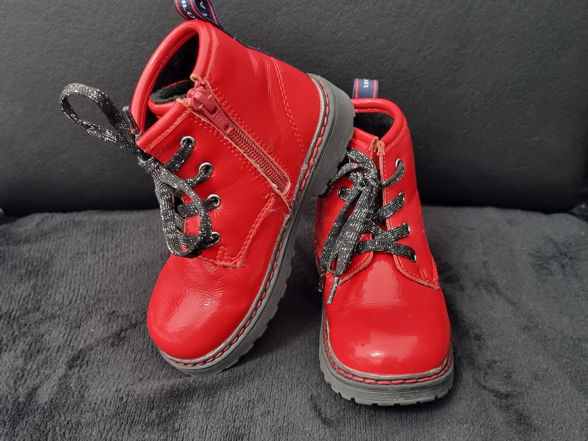 Ghete Tom Tailor Nr.26 roșii îmblănite 16.5cm