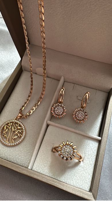 Комплект Xuping Jewelry медицинское золото, цирконий