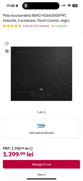 Plită Incorporabilă BEKO (Inductie )