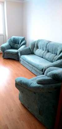 Раздвижной диван + 2 кресла