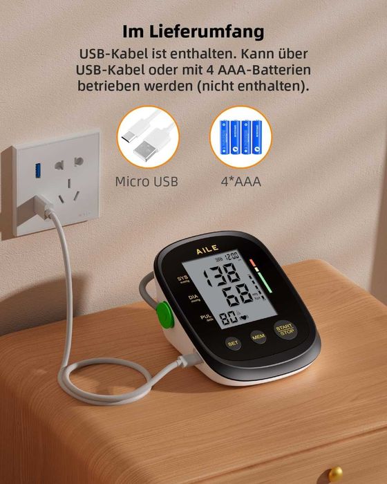 AILE автоматичен апарат за кръвно налягане за горна част на ръката