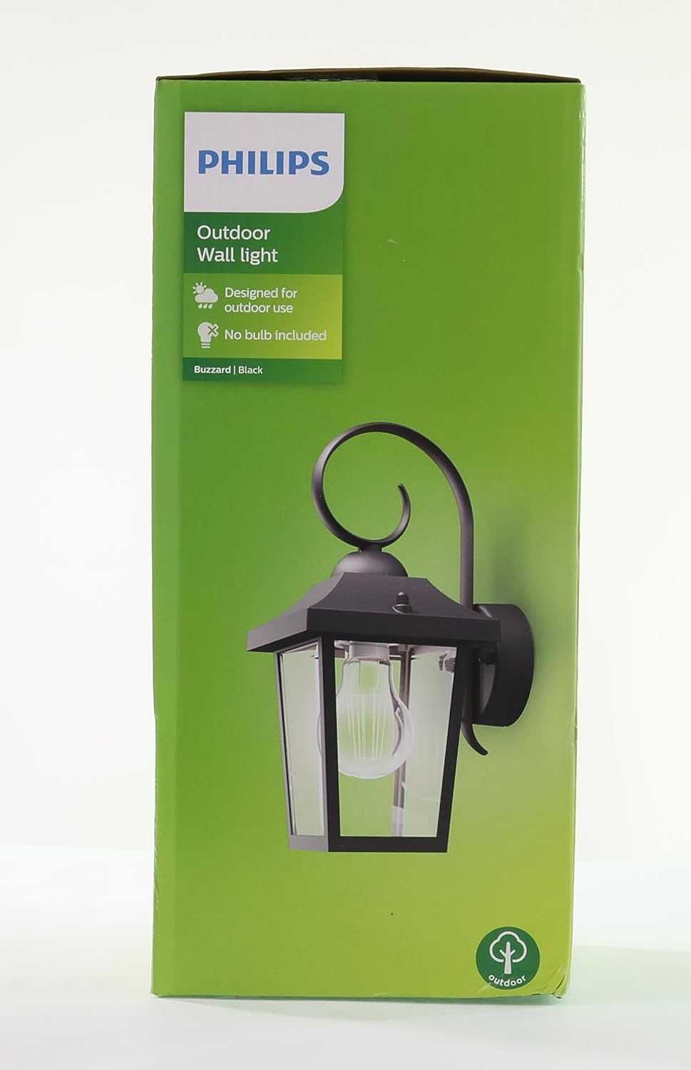 Aplica exterior Philips myGarden Buzzard, E27,IP44, Aluminiu, Negru