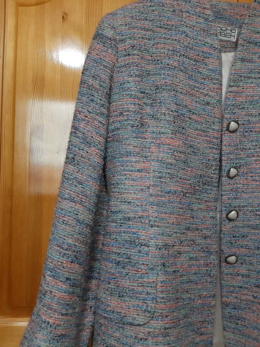 Сако "CHANEL" с Декорации в красив Меланж + Бонус Пола! НОВО!