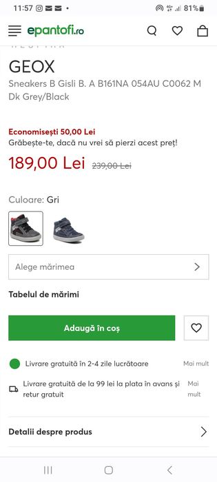 Ghete Geox respira