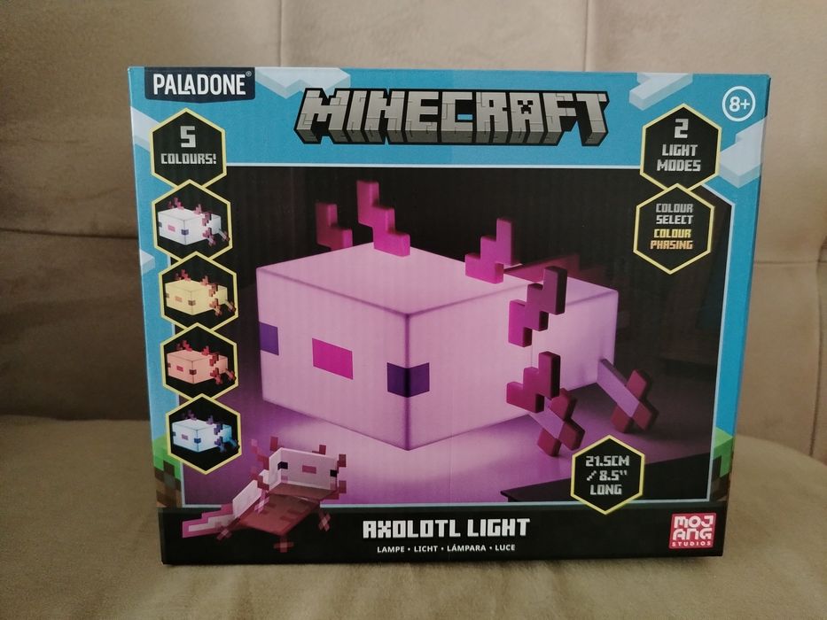 нощна лампа axolotl minecraft