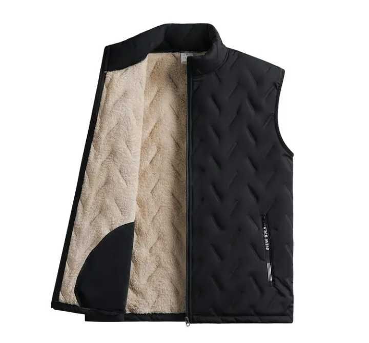 Черен елек с качулка