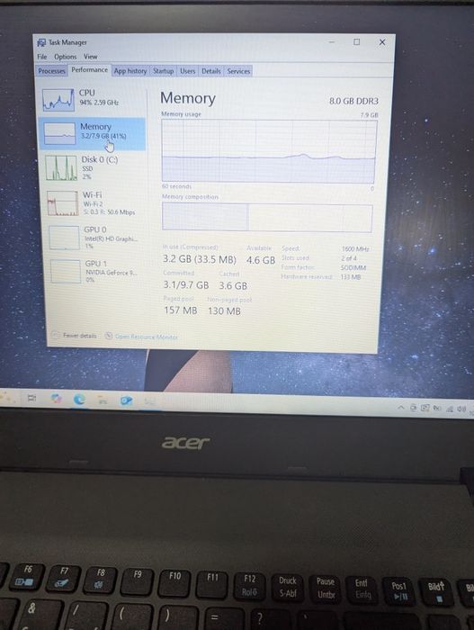 Acer low gaming i5 8gb Nvidia GeForce 2gb SSD