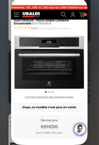 Cuptor combi electric + microunde incorporabil Electrolux EVY7800AOX