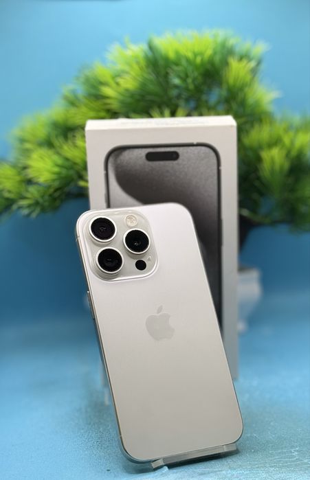 ГАРАНЦИОНЕН!!! Apple iPhone 15 Pro, 128GB, 5G, White Titanium