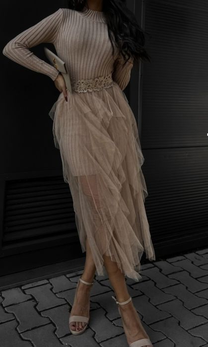 Рокля с тюл LBD  две части