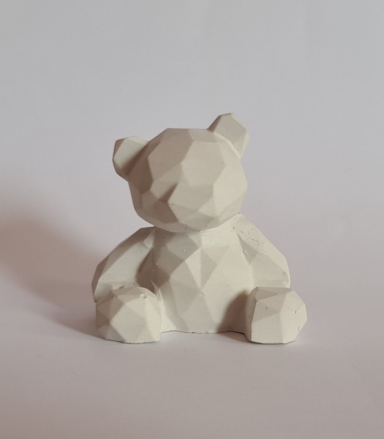 Ursuleț model geometric / mărturie handmade din ipsos decorațiune