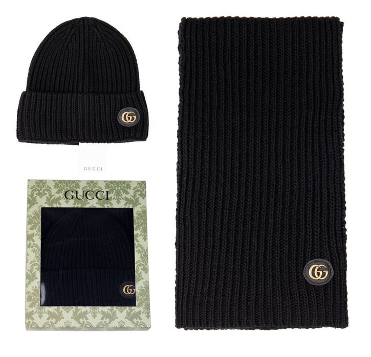 Шал и шапка gucci