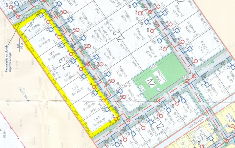 Teren intravilan de vânzare – 7 parcele, cu PUZ aprobat – Sânpetru