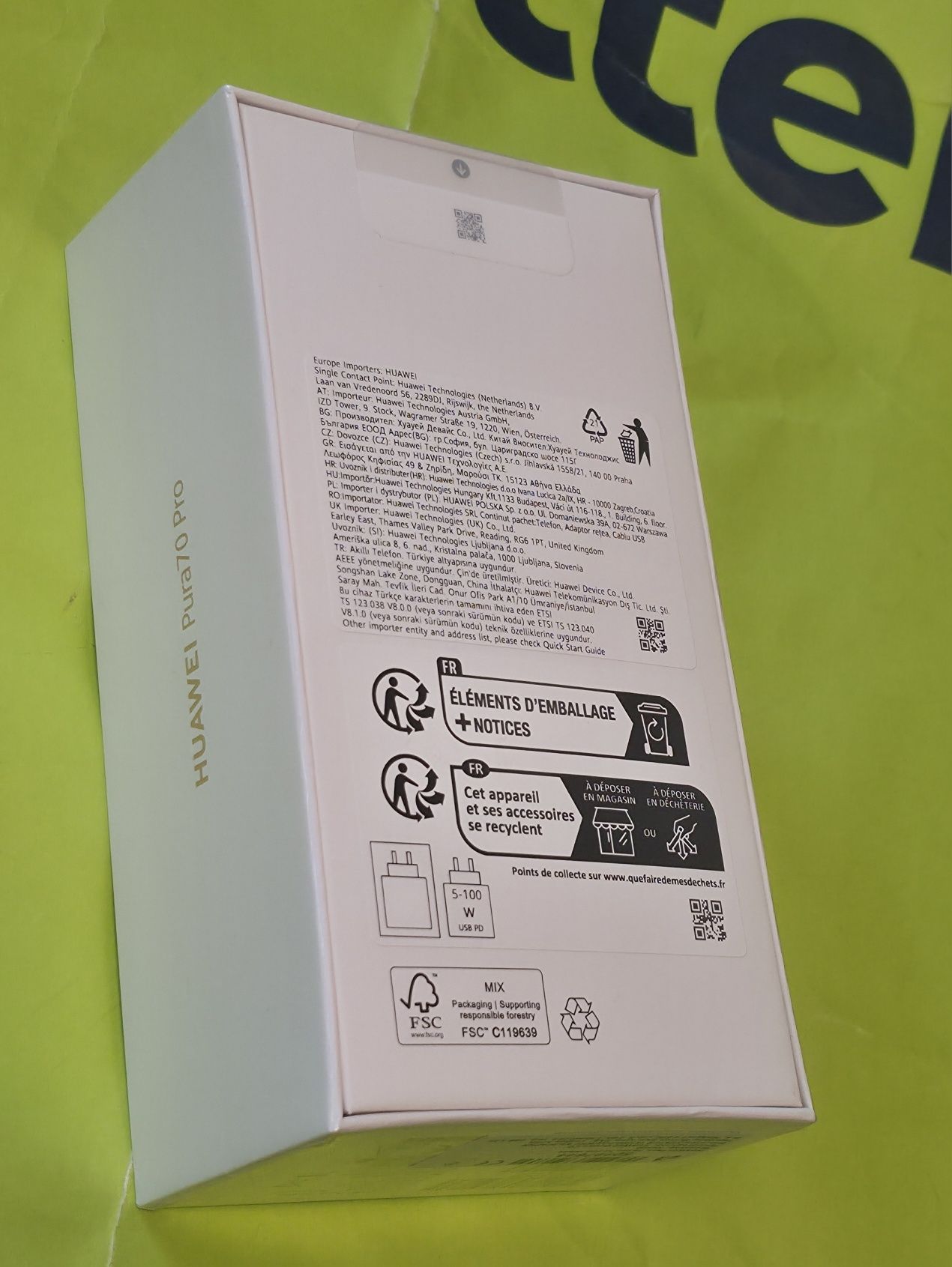ЗАПЕЧАТАН 512GB Huawei Pura 70 PRO Гаранция от Yettel до 2028г. WHITE