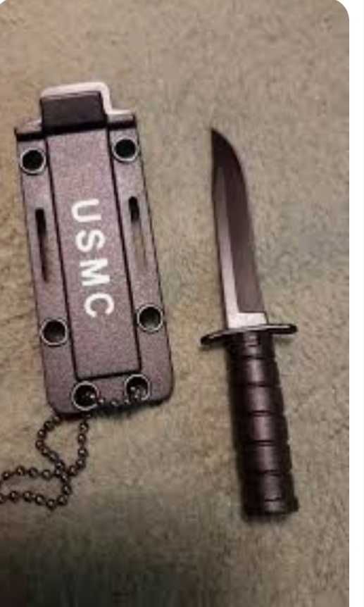 Нож   за оцеляване  US Marine Corps Морска пехота D5 фиксирано острие
