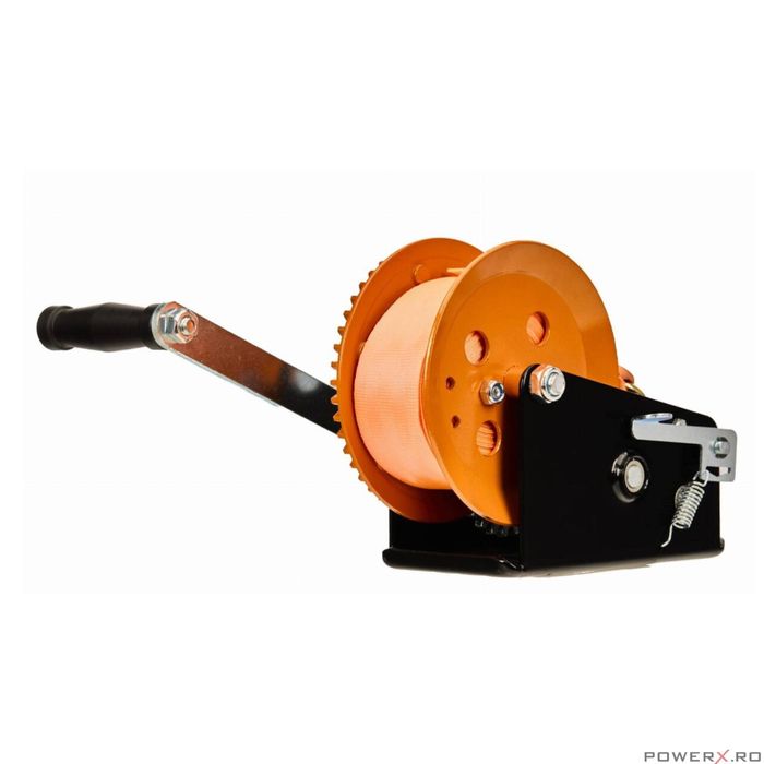 Troliu manual cu chinga 10m, capacitate 1588kg, latime 50mm, Kraft