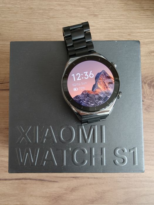 Xiaomi Watch S1 cu brățară metalică, neagră