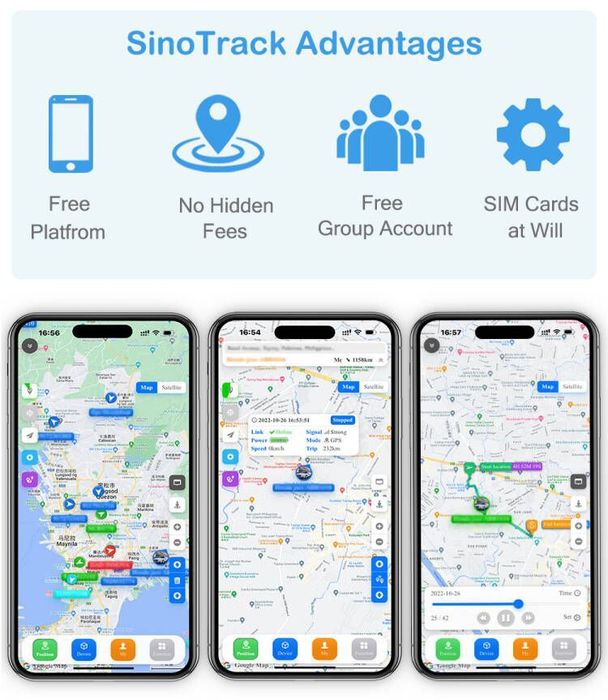 GPS Tracker 4G Acumulator intern, Monitorizare traseu
