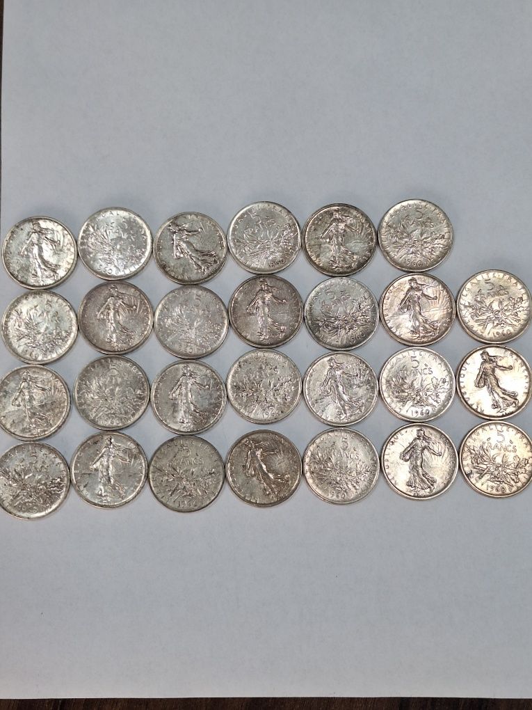 Сребърни монети 5 Francs 1960г