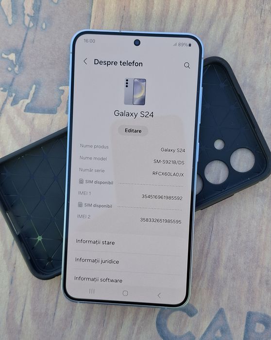Samsung S24 Marble Gray, impecabil ca Nou