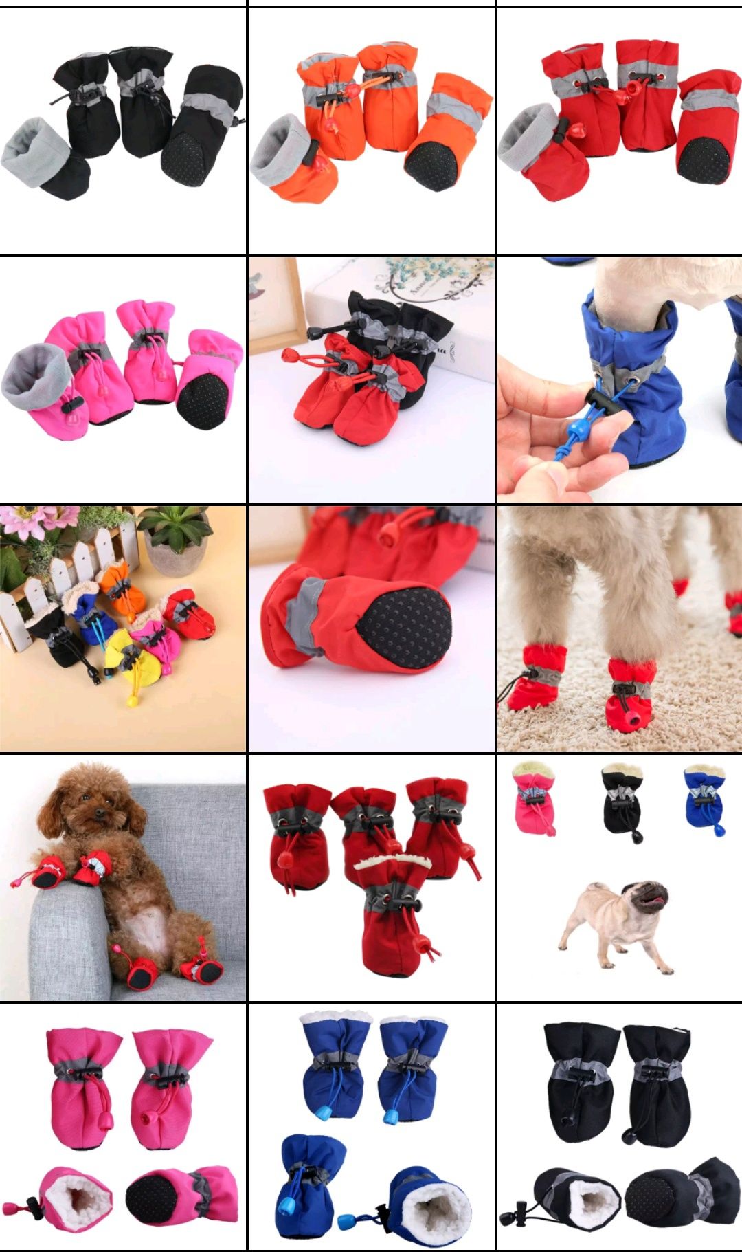 Зимняя мягкая обувь для домашних животных теплые сапожки для собак