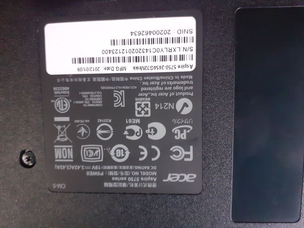Vand leptop acer