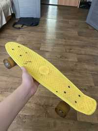 Пениборд,скейт желтого цвета срочно