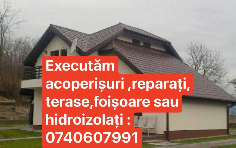 Acoperisuri,reparati,terase,vopsit acoperisuri sau hidroizolati