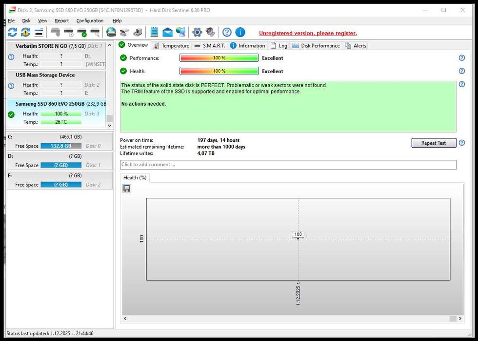 Диск Samsung 860 EVO , 250 GB, SSD SATA III, 2.5"