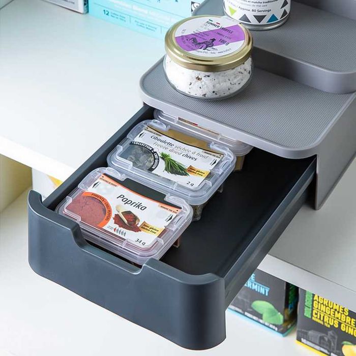 Органайзер за продукти с 3 нива на рафтове и 1 чекмедже