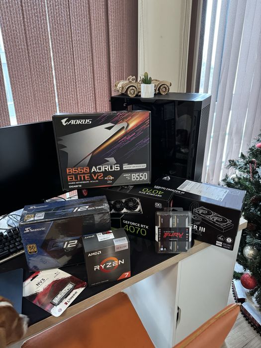 GAMING PC Ryzen 7 5700x3d, RTX 4070 12GB MSI 3x , 32ram 1TB M.2