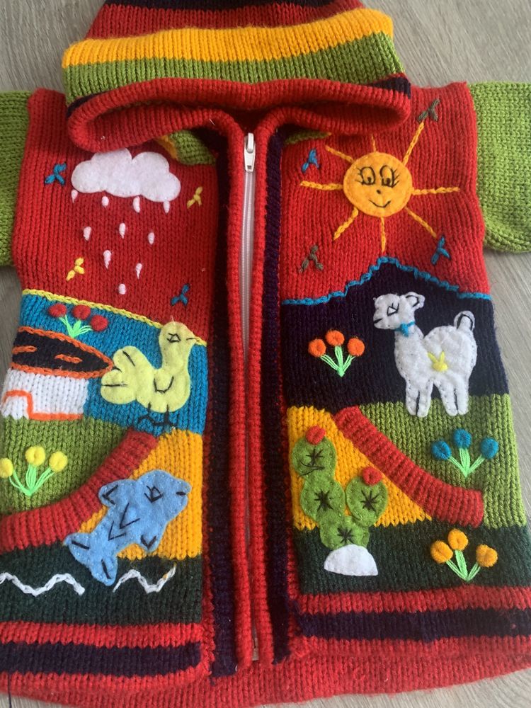 Hanorac tricotat varsta 1,5-3 ani