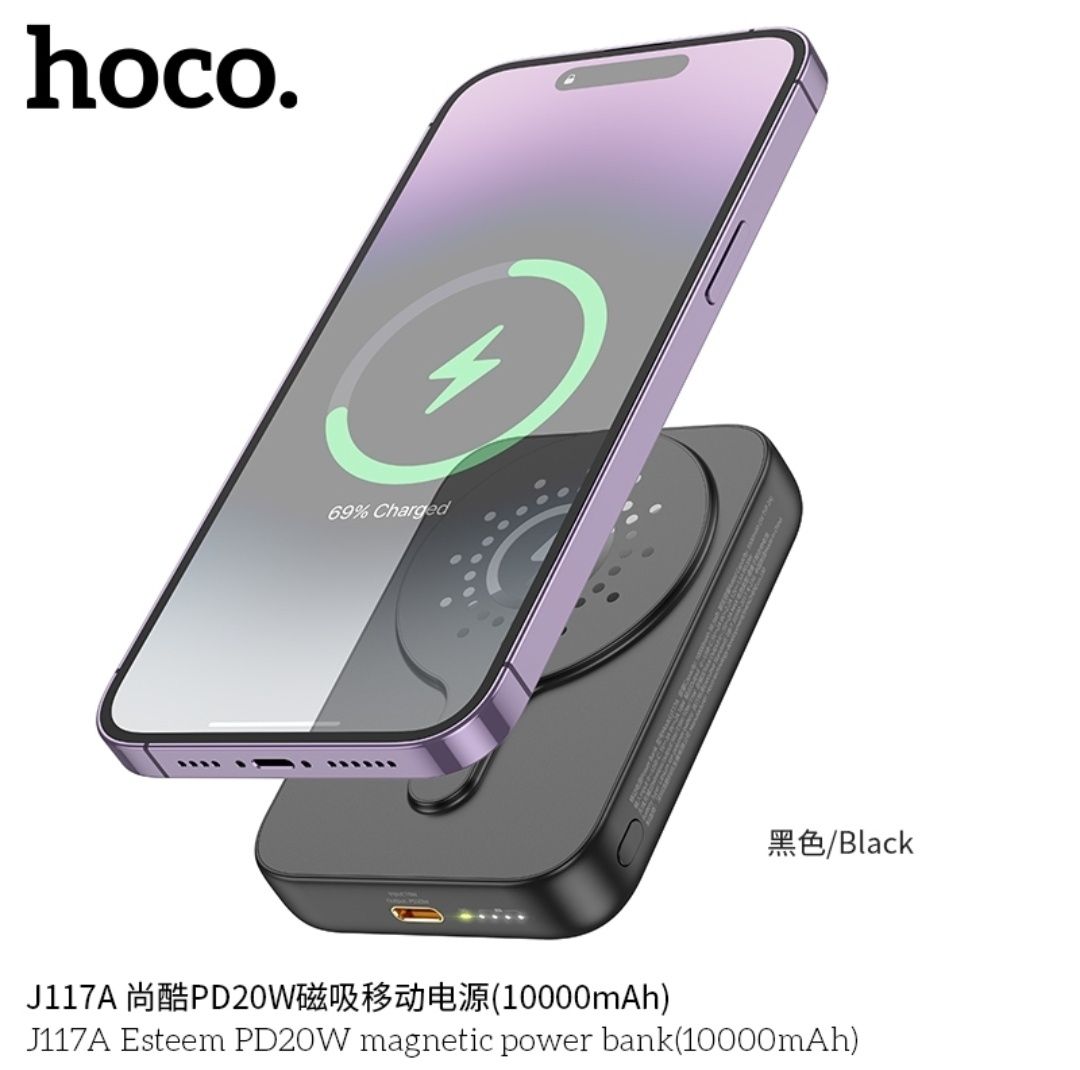 Hoco J117A Esteem Magnetic PD 20W Power Bank 10000mAh iPhone 13 14 15