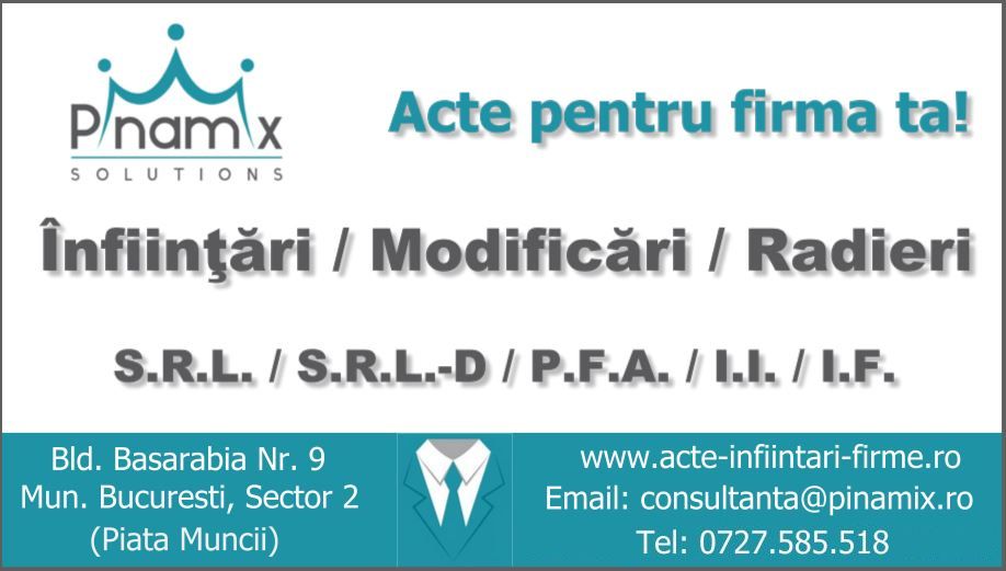 Radiere firma SRL / SRL-D / PFA / IF / II