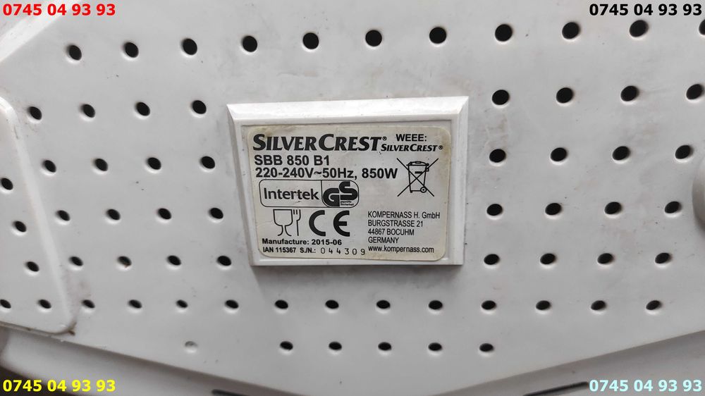 masina de paine silvercrest SBB 850 B1 2 palete perfect functionala
