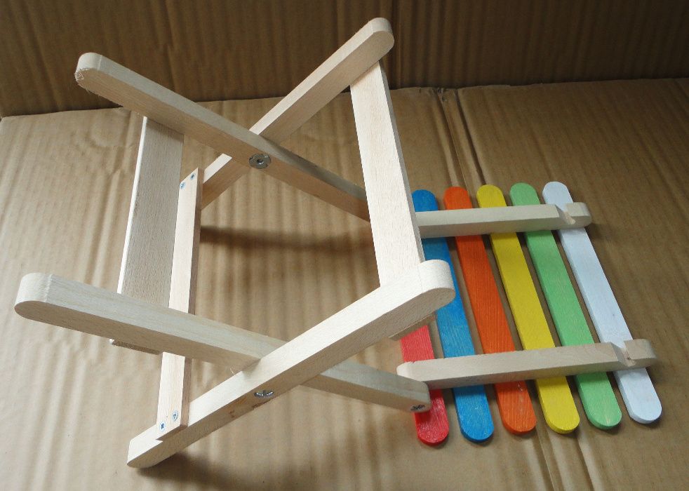 детско, сгъваемо, дървено, столче