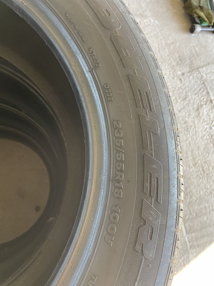 235/55/18 Bridgestone 4 броя 7-7.5 мм