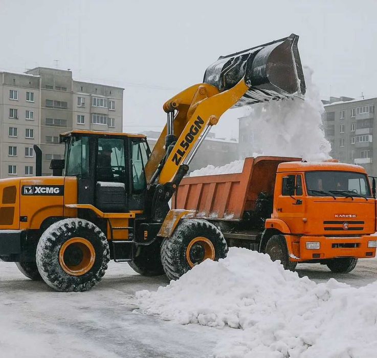 Услуги Вывоза снега Камаз + Погрузчик Звоните