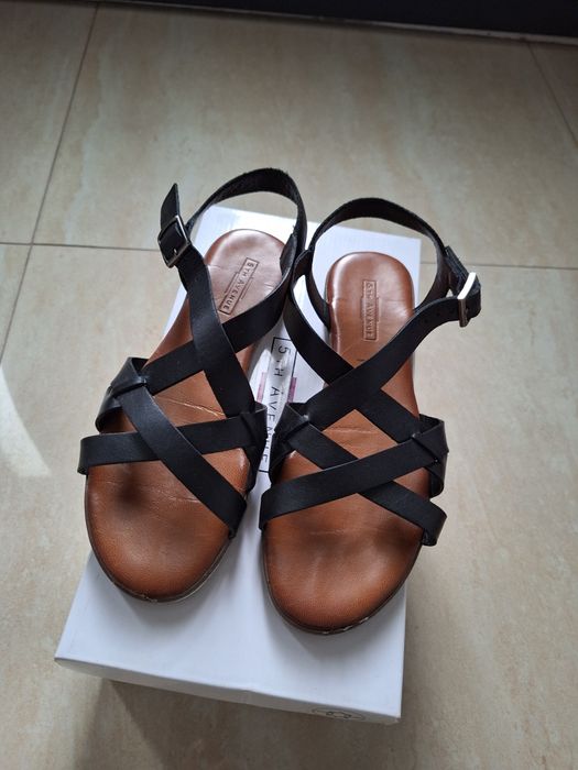 Sandale superbe Fifth Avenue Deichman, piele naturala, aproape noi