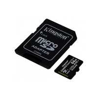 Карта памет MicroSD Kingston Canvas GO , 64GB, Клас 10,Включен адаптер