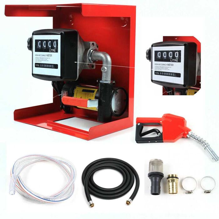 12V Бензиноколонка Помпа с брояч Помпа за източване гориво нафта дизел