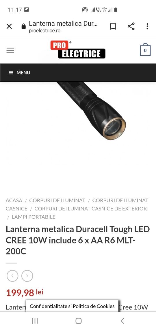 Lanterna Duracell Mlt 200c, Tl 1200 Af Energizer Philips Panasonic