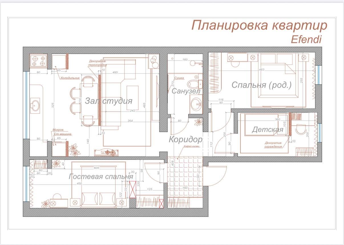 Продаётся кафе Ефенди 3*4 комнатная