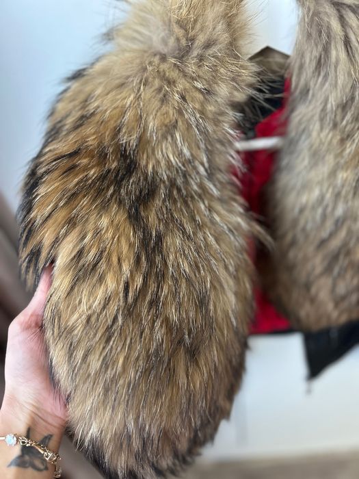 Яке от естествена кожа и яка от лисица