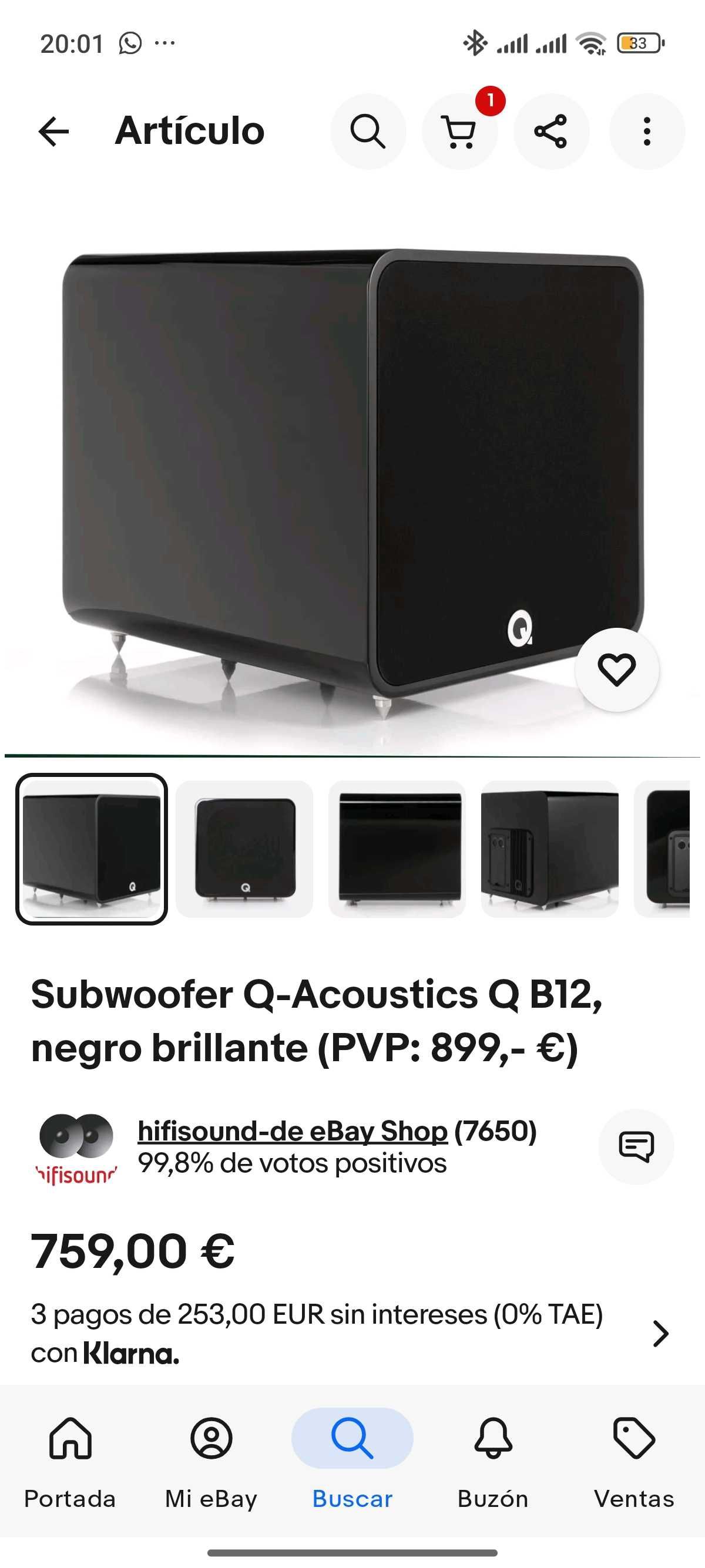 Subwoofer 12" Q Acoustics B12